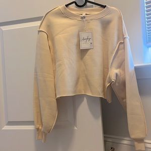 Yellow cropped sweatshirt